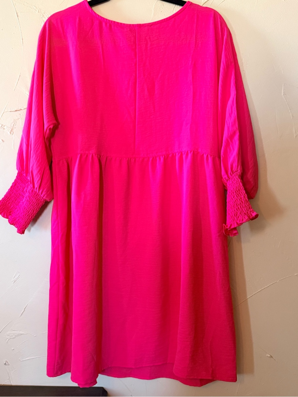 Dokotoo Women's Smocked Sleeve empire waist Babydoll Dress - Pink - Picture 2 of 6